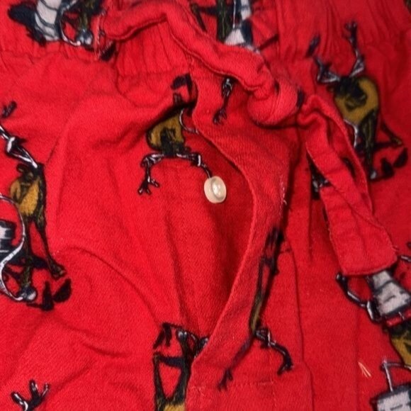 Old Navy Red Reindeer Print Pajama Pants Size Large Drawstring Waist - Picture 3 of 9